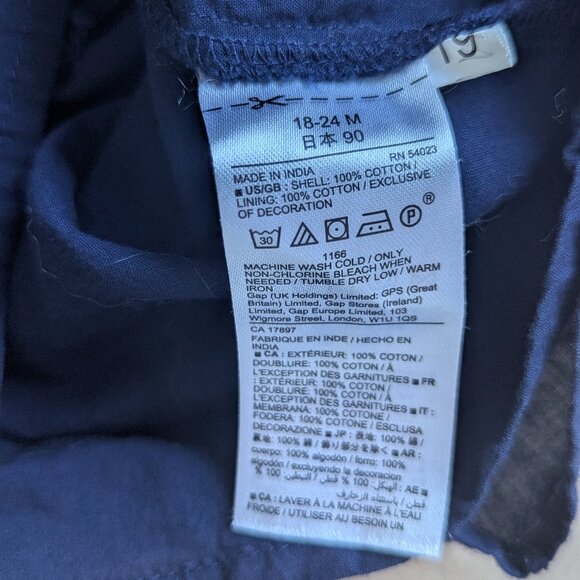 babyGAP Floral Embroidered Navy Blouse - Size 18-24M - Picture 8 of 9